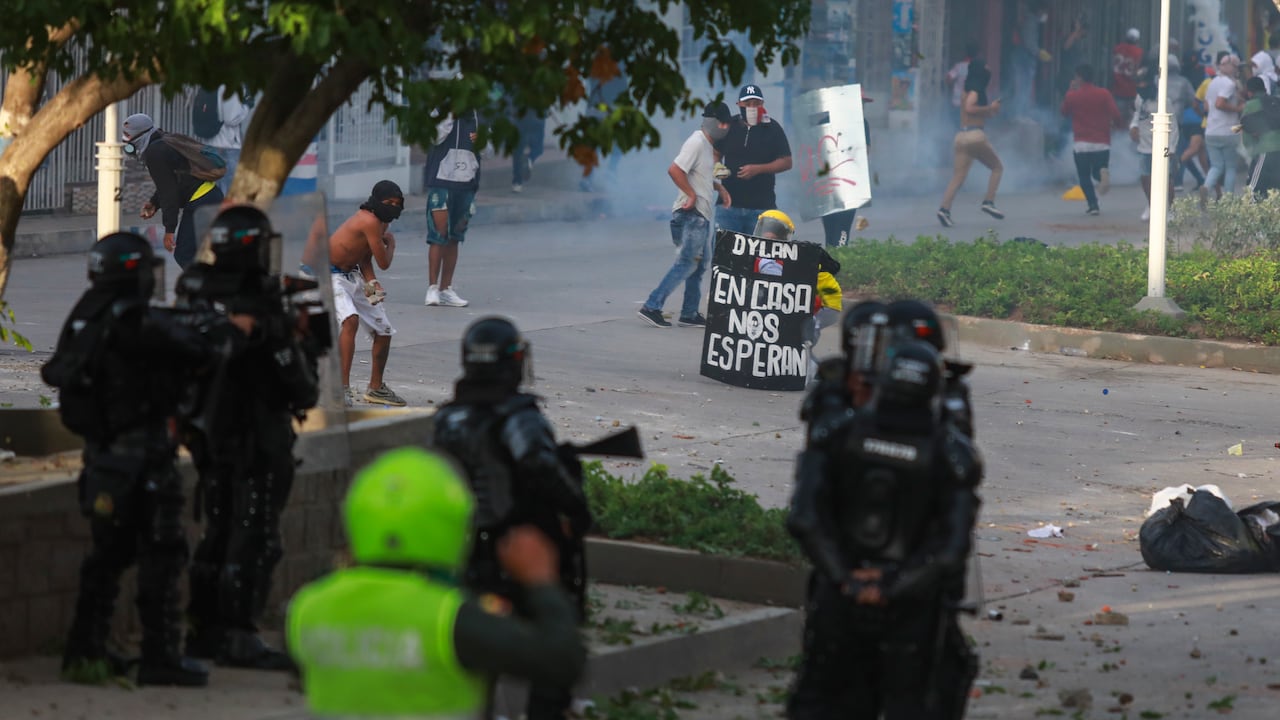 Disturbios Barranquilla Colombia vs. Argentina.