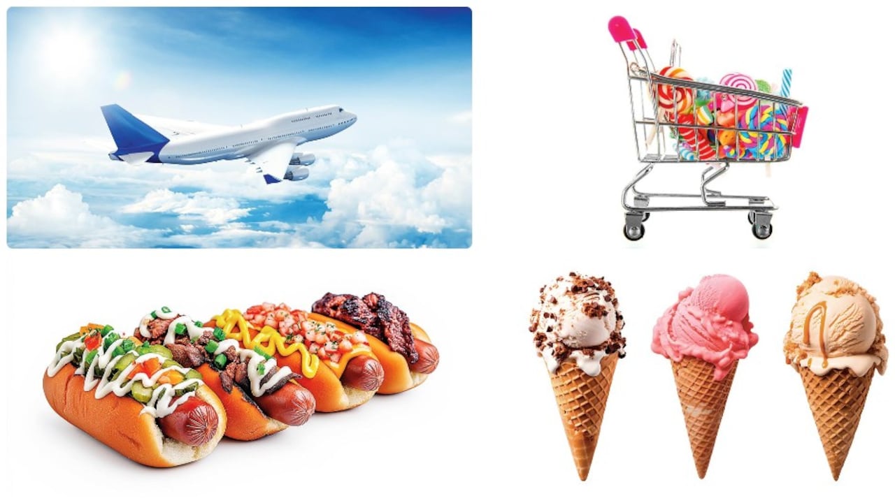 Top of mind de niños en aerolíneas, mercados y comidas rápidas.