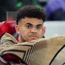 Luis Díaz fue suplente con el Liverpool en la tercera jornada de la fase de grupos de la Europa League 2023-2024.