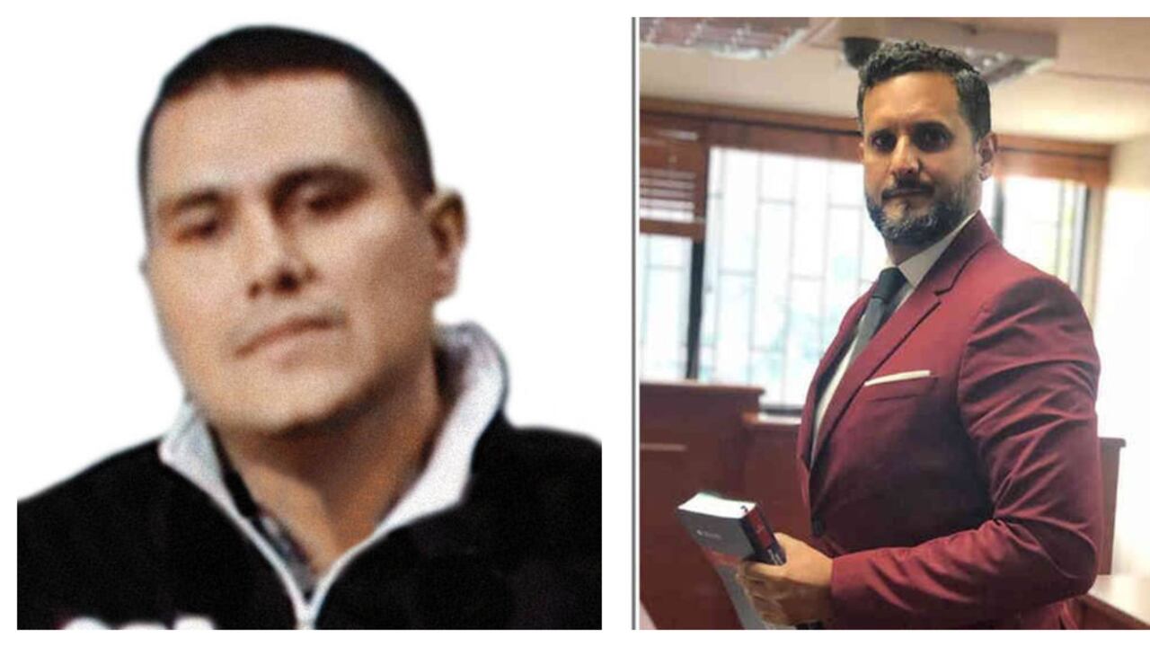 Juan Guillermo Monsalve y su abogado, Miguel Ángel Del Río.