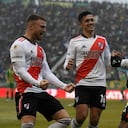 El delantero colombiano se estrenó en las redes con River Plate.