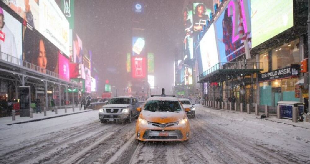 Tormenta de nieve cubrió todo Nueva York.