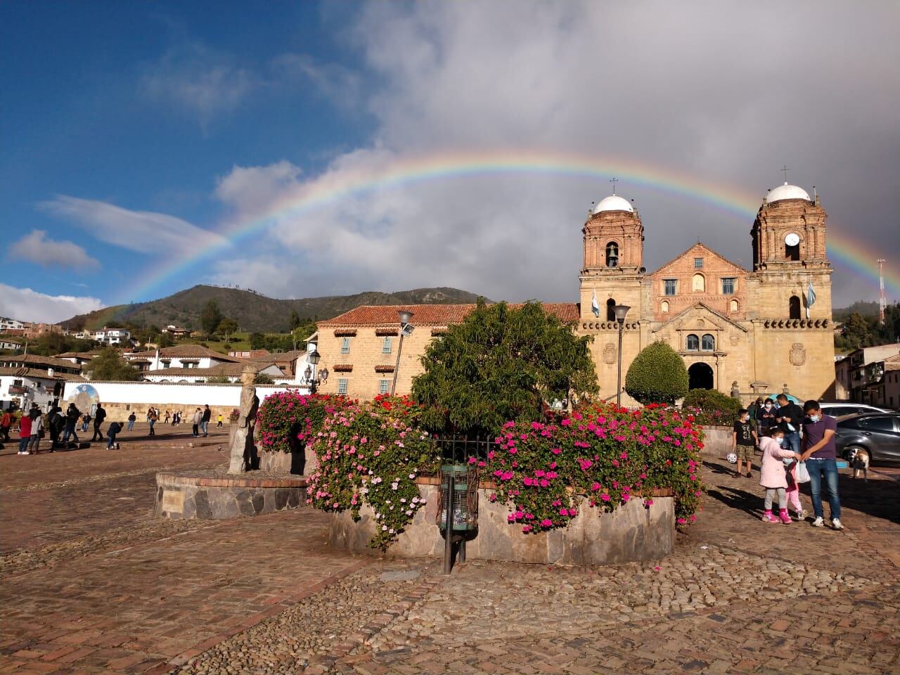 Parque principal de Monguí, Boyacá.