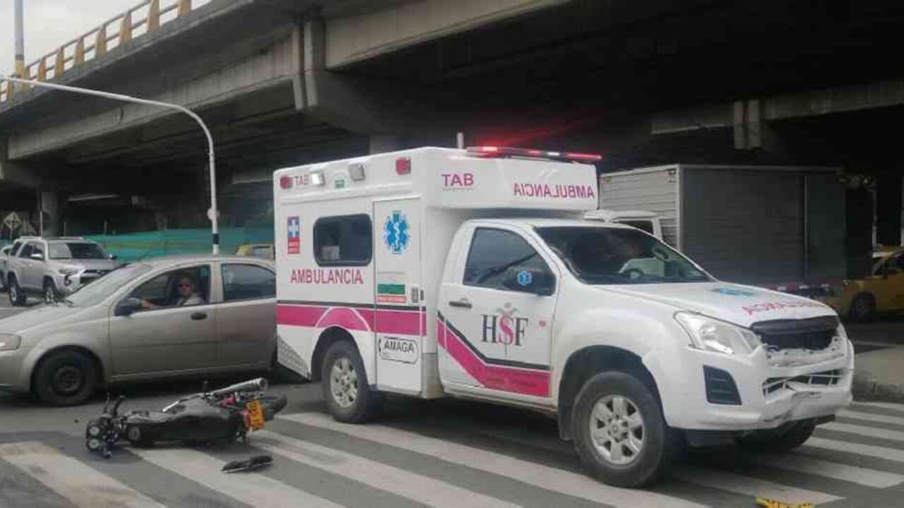 Accidente de ambulancia del hospital de Amagá Foto: cortesía