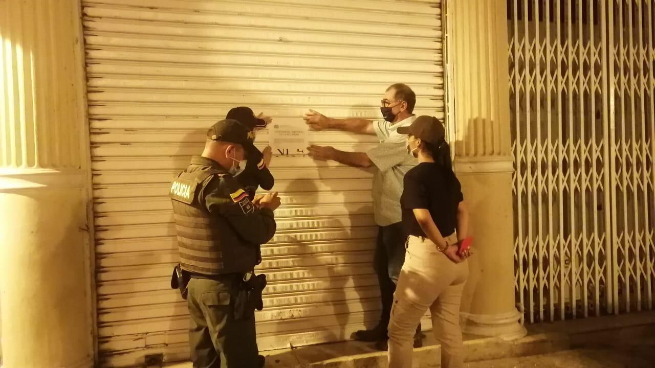 Operativos de las autoridades en el Centro Histórico de Cartagena.