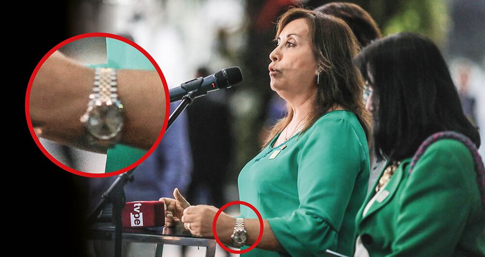 Dina Boluarte tendría al menos tres relojes Rolex.