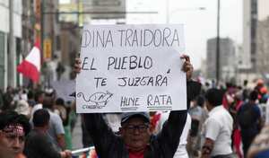 Los manifestantes están en contra del gobierno de Dina Boluarte
