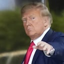 El expresidente de Estados Unidos, Donald Trump, llega a la Trump Tower en Nueva York el lunes 3 de abril de 2023.