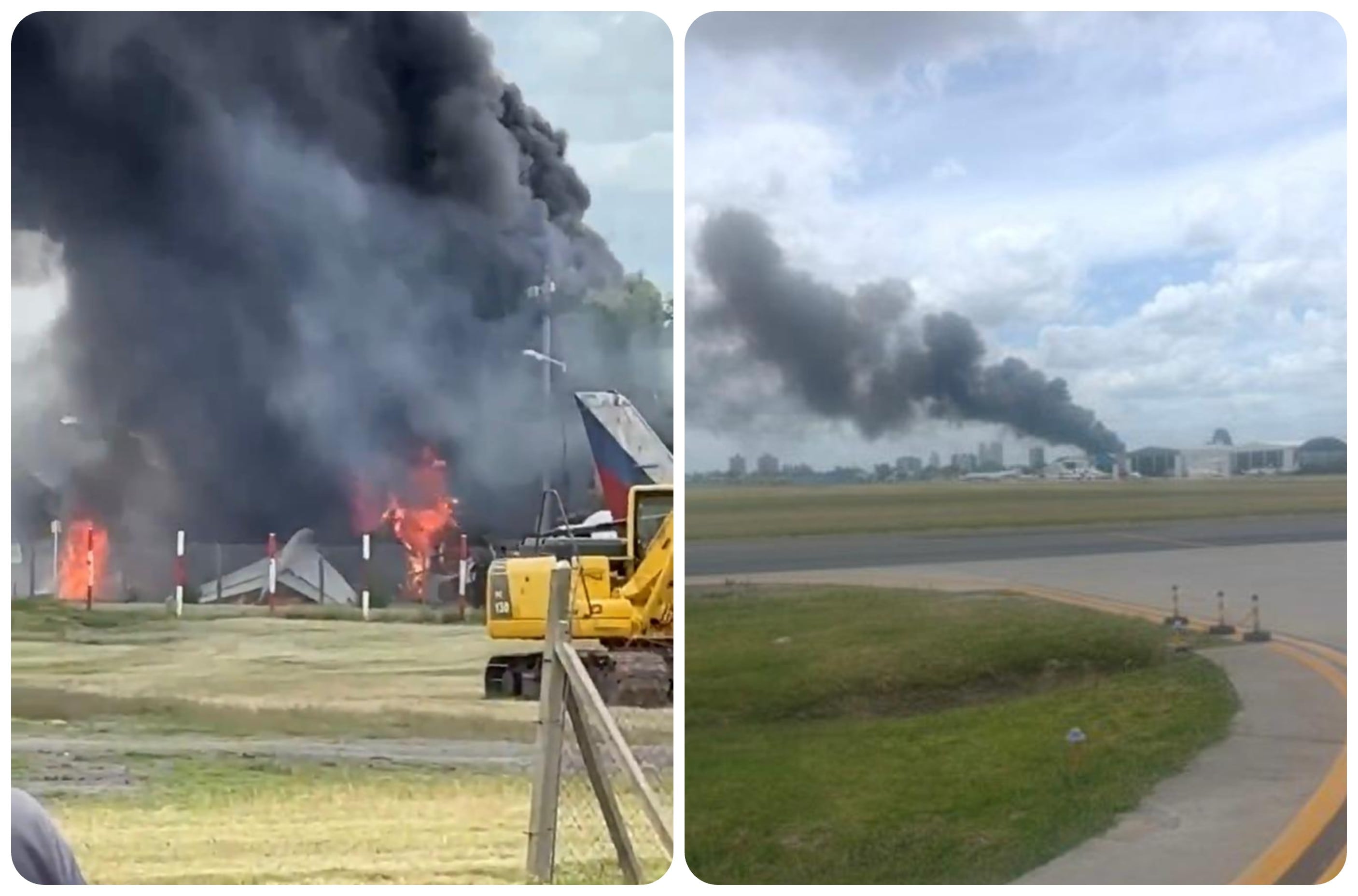 Avión privado se despistó y choco en San Fernando en Buenos Aires, Argentina.