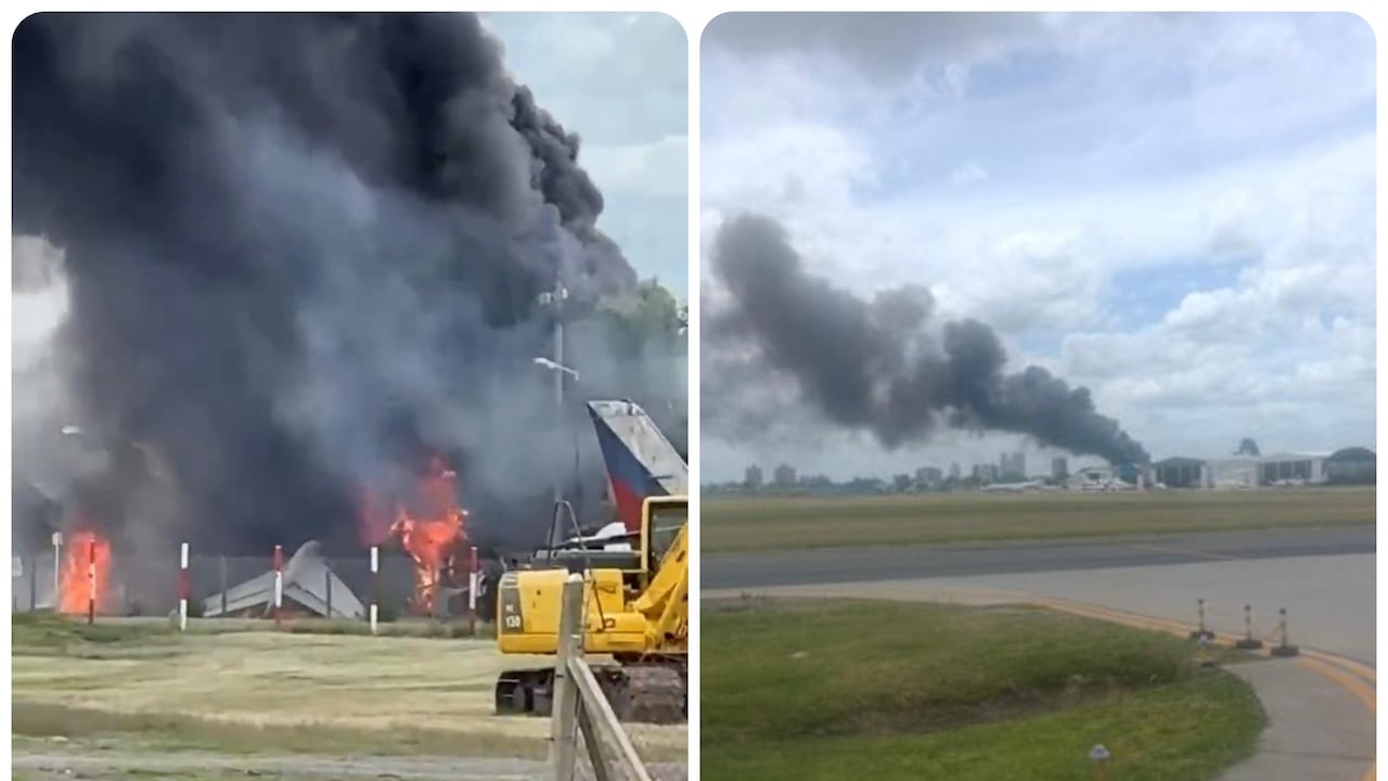 Avión privado se despistó y choco en San Fernando en Buenos Aires, Argentina.