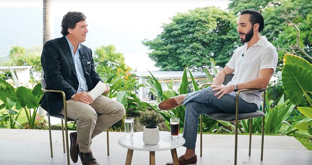 Bukele con Tucker Carlson.