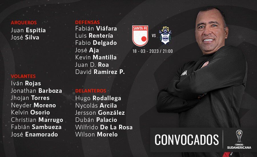 Convocatoria de Santa Fe vs. Gimnasia