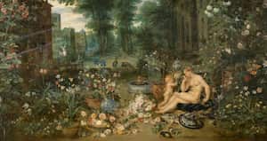 'El Olfato', de Jan Brueghel el Viejo y Rubens (1617-1618).