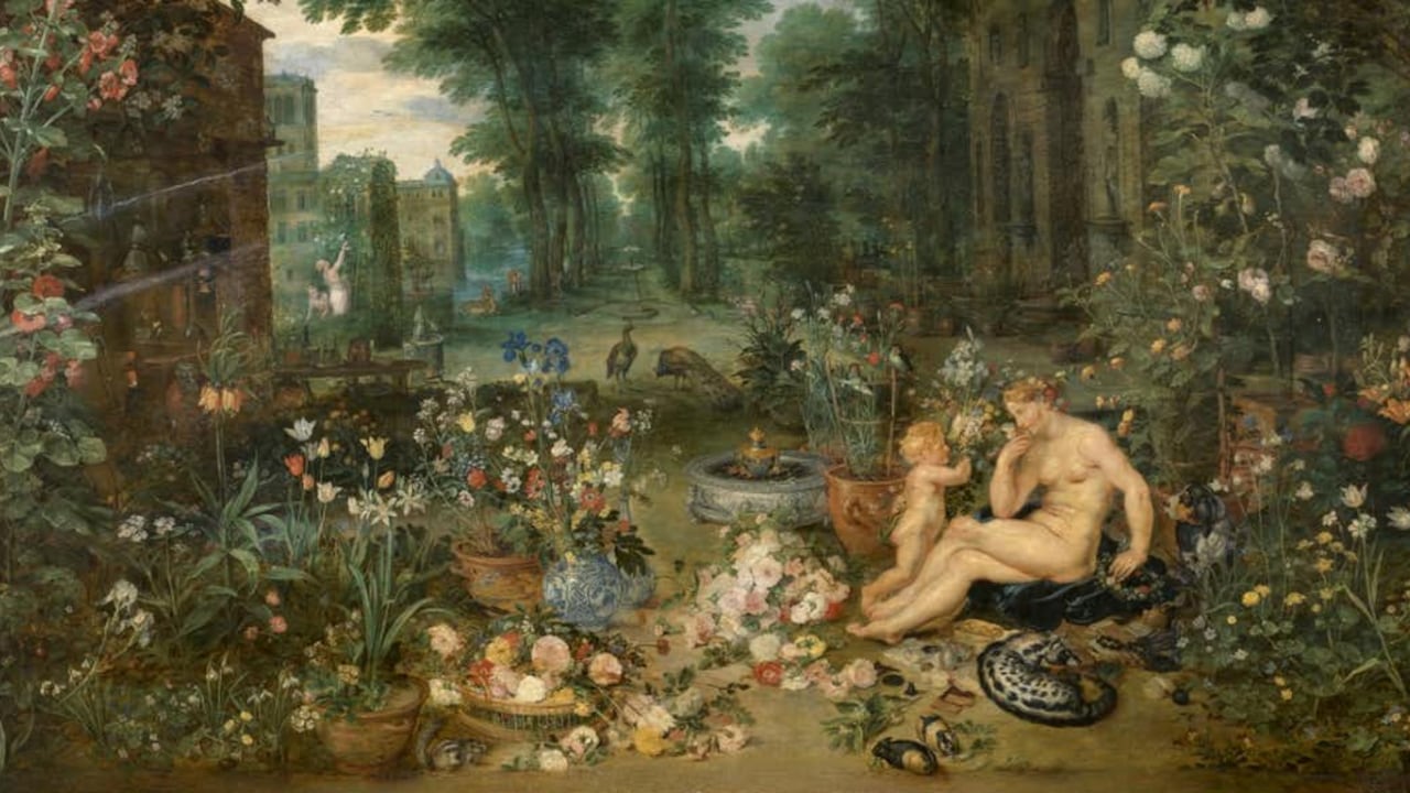 'El Olfato', de Jan Brueghel el Viejo y Rubens (1617-1618).