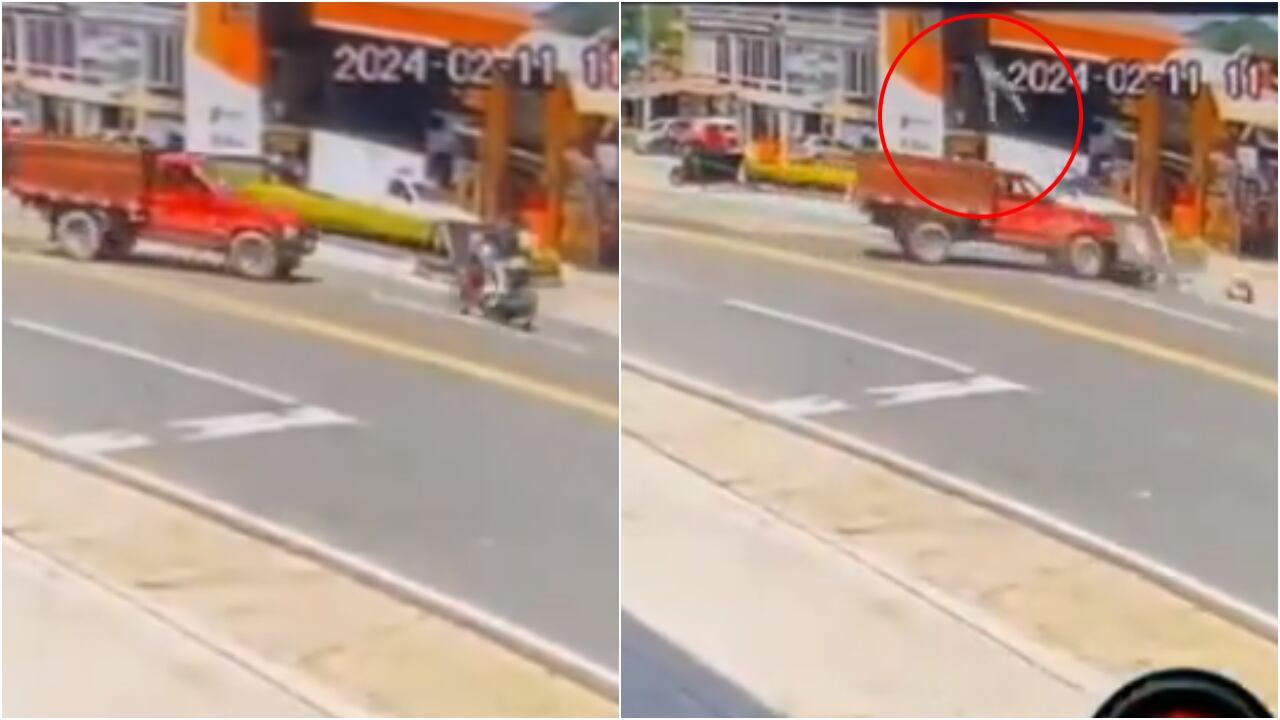 Video | Impactantes imágenes del choque entre una moto y un camión en La Vega; se conoce la identidad de la pareja que murió