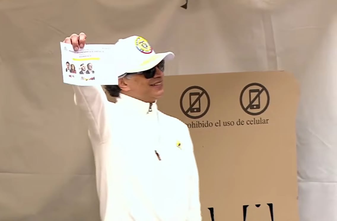 Gustavo Petro, presidente de Colombia, votó.