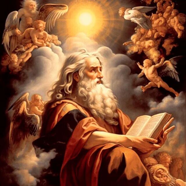 La IA de Midjourney creó una recreación de Dios como un ser divino que vive en los cielos.