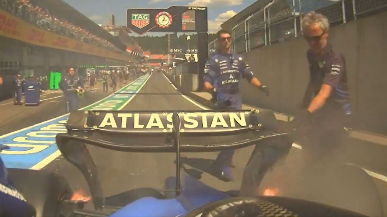 Carro se incendió en el GP de Austria.