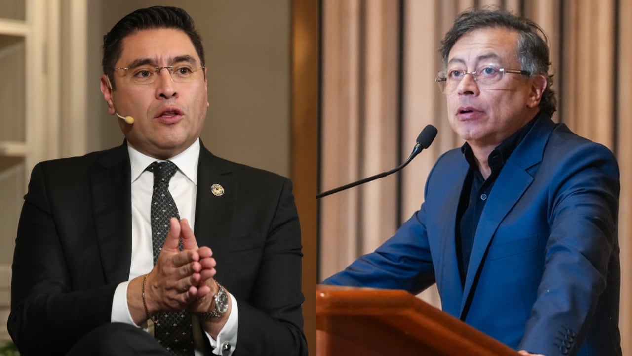 De izquierda a derecha: Cristian Quiroz y Gustavo Petro.