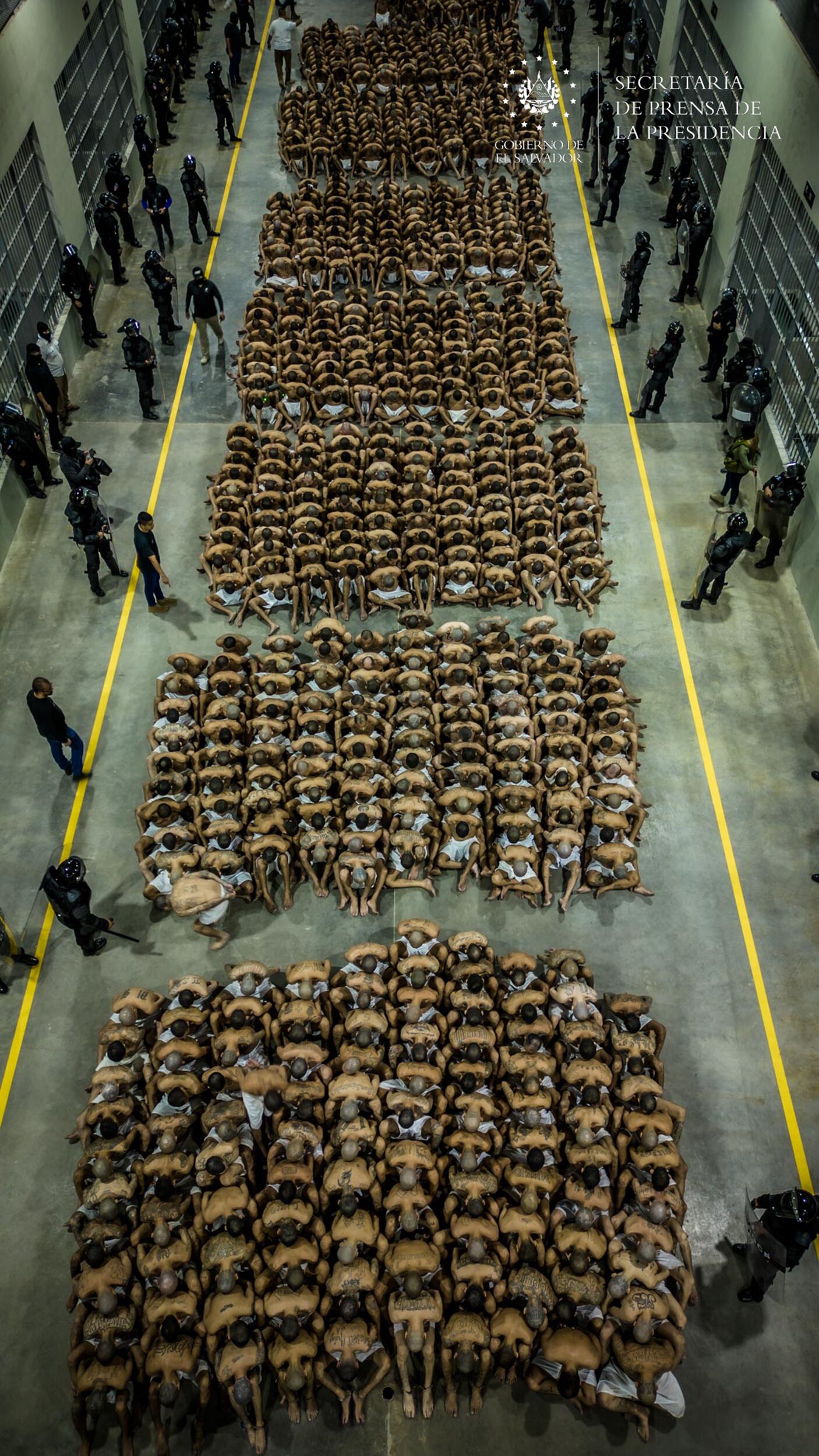 Presidente Nayib Bukele ejecuta el segundo traslado de 2,000 pandilleros al Centro de Confinamiento del Terrorismo
marzo 15 2023