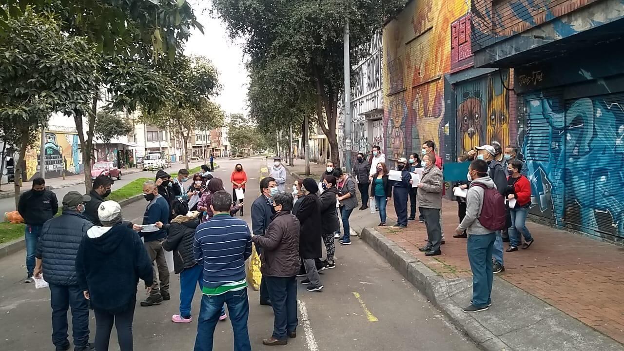 Protesta habitantes barrio Santa Fe en contra de Centro para carretilleros