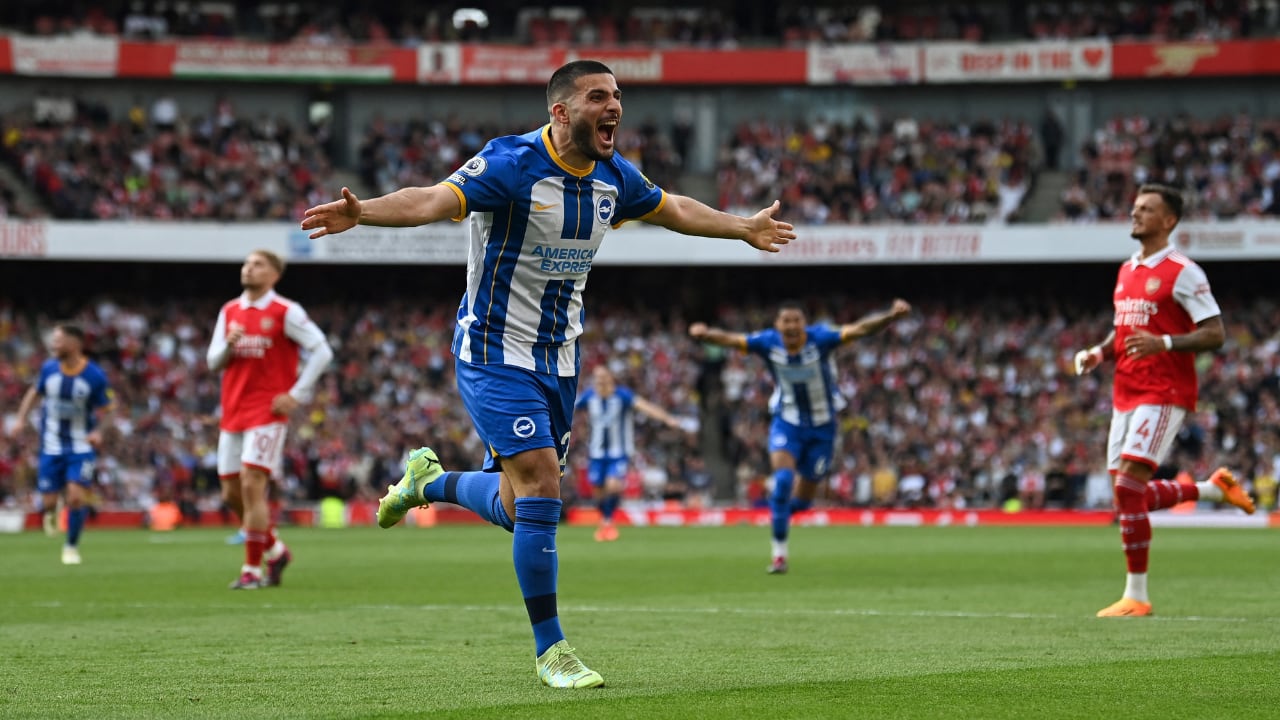 Arsenal cayó ante Brighton por 0-3.