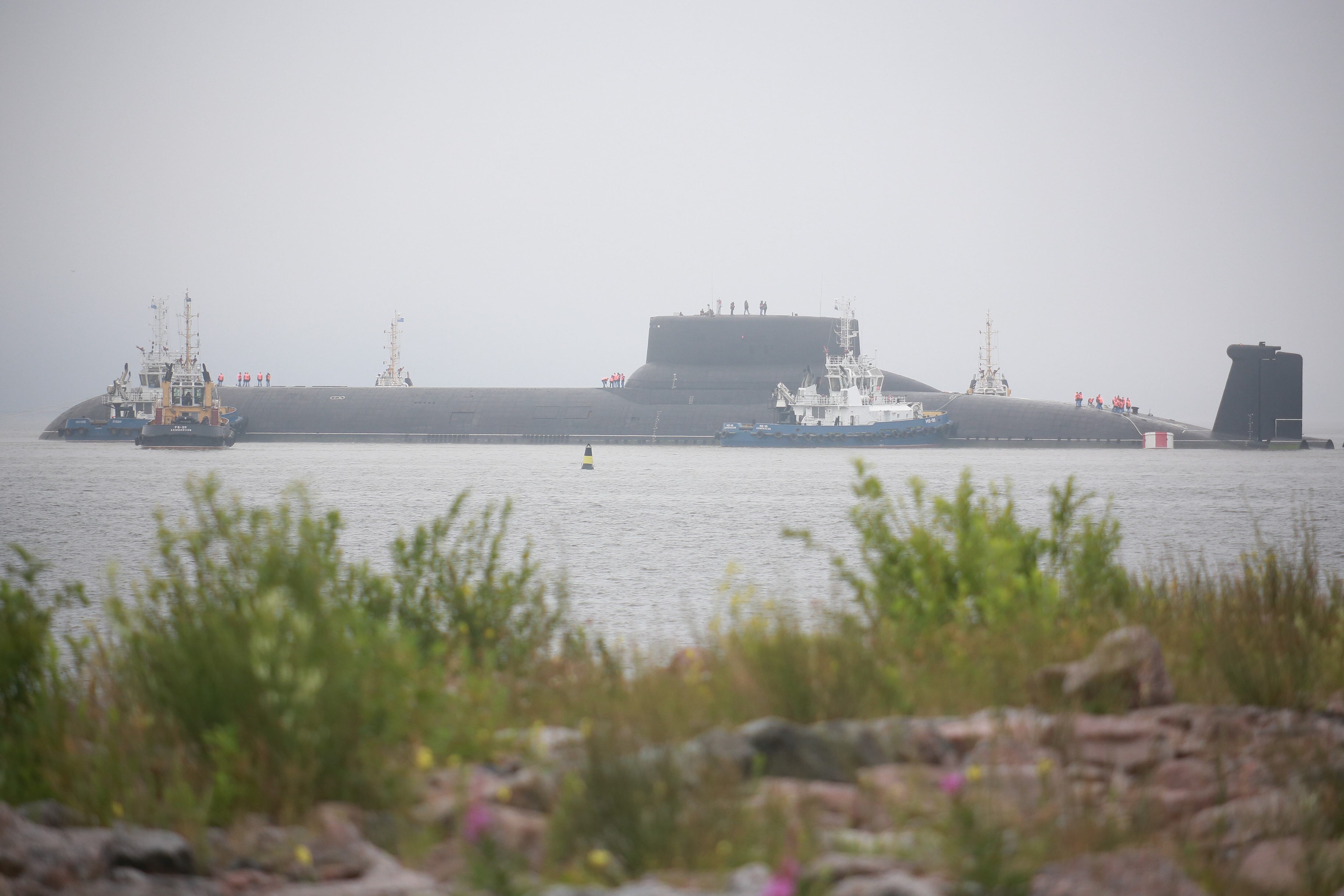 El submarino de misiles balísticos nucleares Dmitriy Donskoy (TK-208). Imagen de referencia