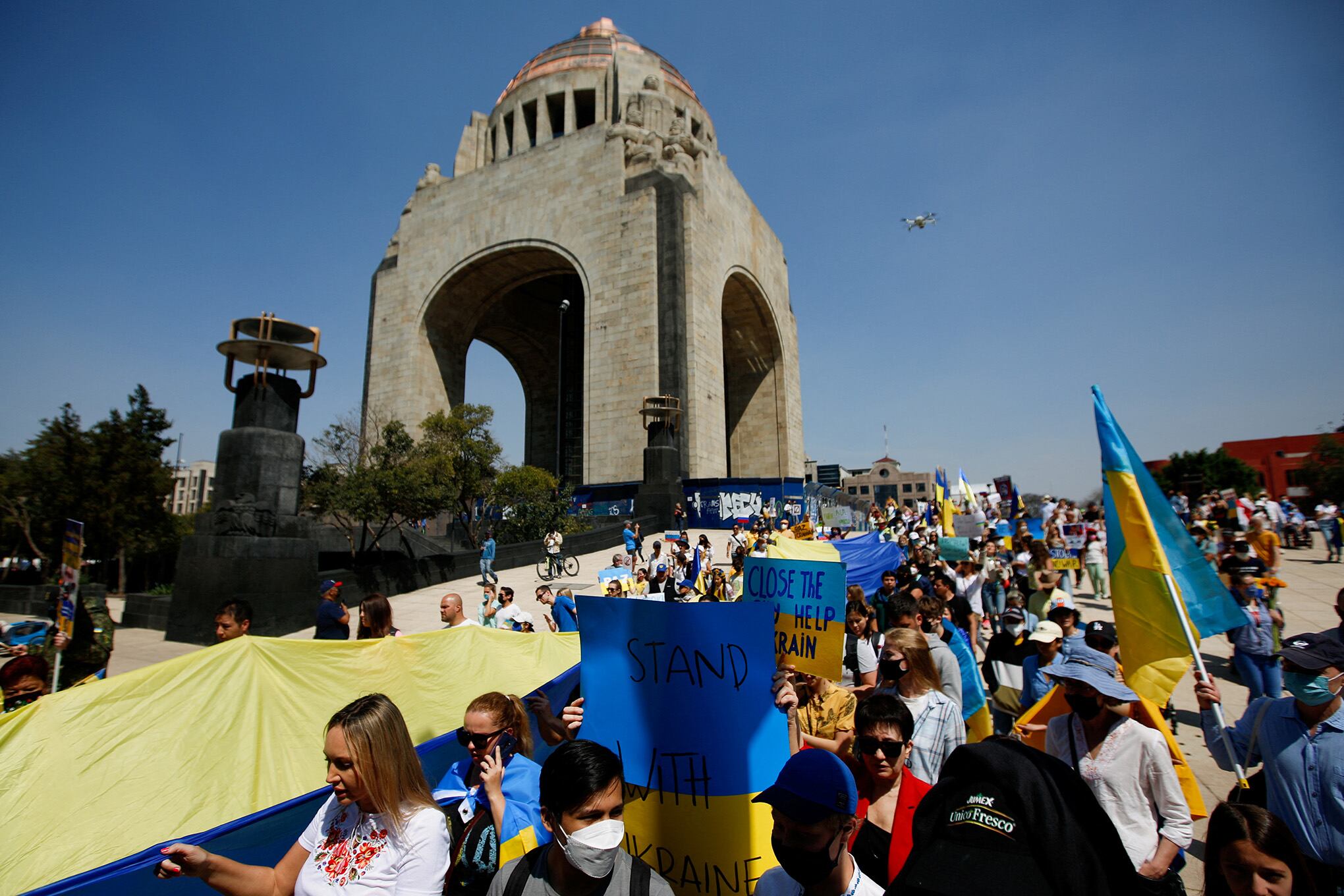 Marchas a favor de Ucrania.