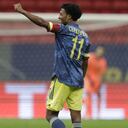 Juan Guillermo Cuadrado en el juego ante Perú