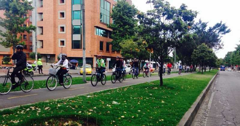 La ciclorruta de la Carrera 19 al norte de la capital.