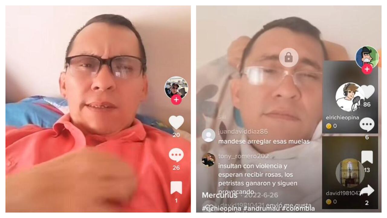 Andrumar ha hecho reacciones a través de sus cuentas en las que critica a los seguidores del petrismo.