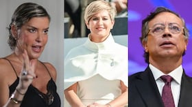 Ángela Benedetti, Verónica Alcocer y Gustavo Petro.