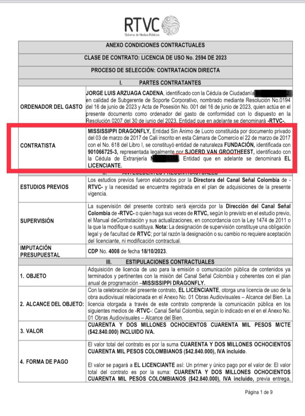 El nuevo contrato del esposo de la exministra Irene Vélez.