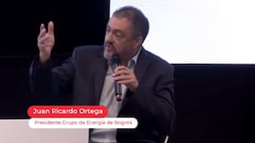 Juan Ricardo Ortega, presidente de Grupo Energía Bogotá-GEB, durante el seminario "Energía para crecer".