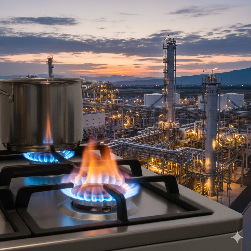 El panorama del gas natural en Colombia enfrenta grandes retos para el 2026 por el aumento de las importaciones. Foto: Creada con IA