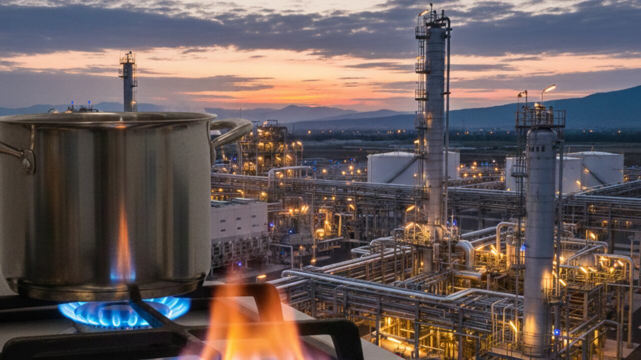 El panorama del gas natural en Colombia enfrenta grandes retos para el 2026 por el aumento de las importaciones. Foto: Creada con IA