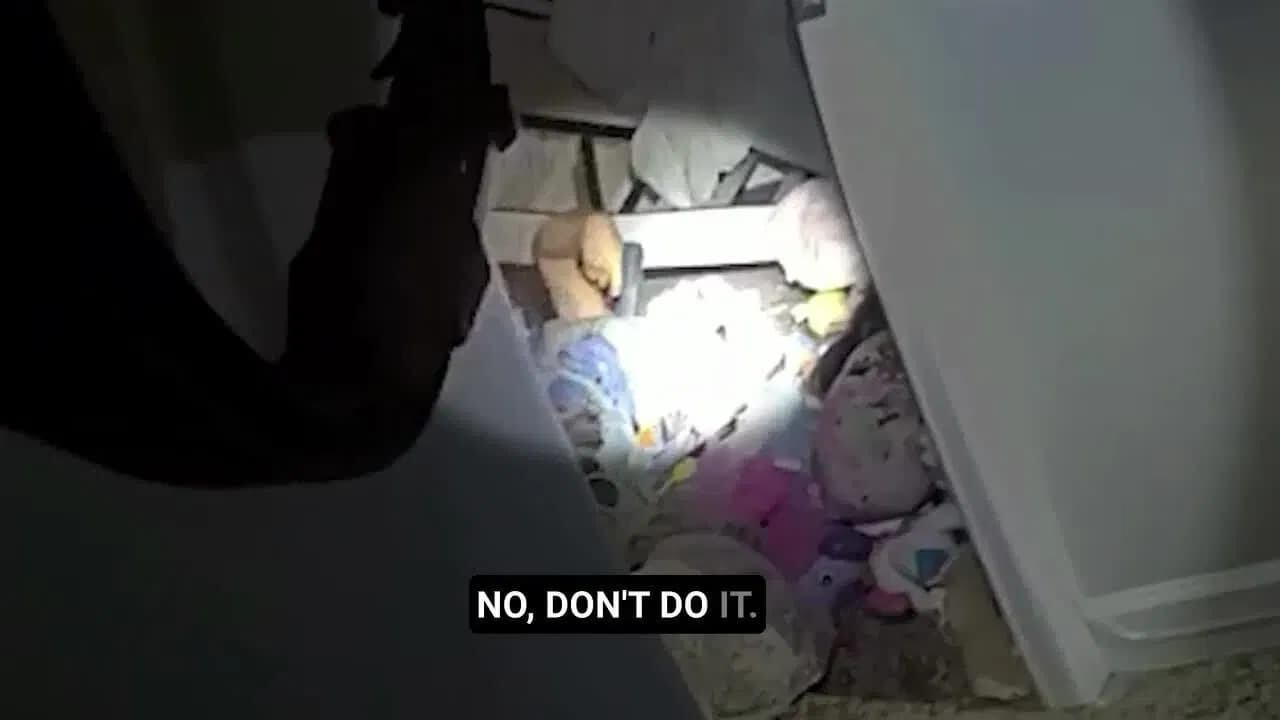 policía presente en la vivienda