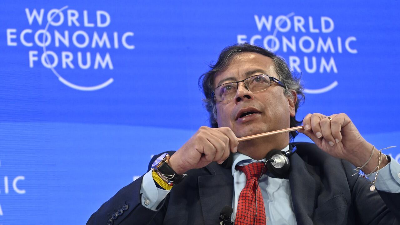 En Davos, Suiza, el presidente de Colombia, Gustavo Petro, en el Foro Económico Mundial.