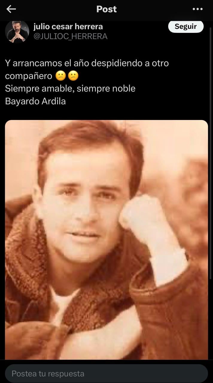 Julio Cesar Herrera dio a conocer la noticia a través de su cuenta de X.