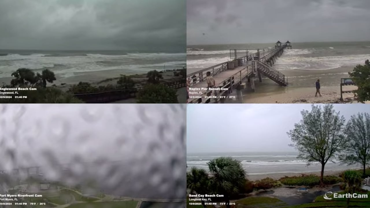 El huracán Milton a través de EarthCam Live