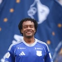 Bogotá Septiembre 19 de 2026. Así se realizó la presentación oficial de Juan Guillermo Cuadrado como nuevo jugador del Club Millonarios en el Estadio Nemecio Camacho El Campín. (Colprensa - Lina Gasca)