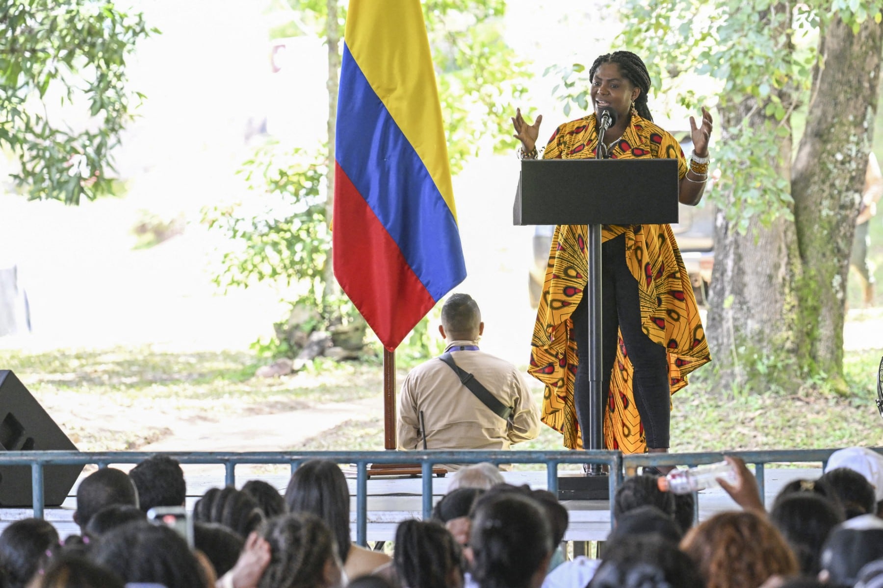 La vicepresidenta colombiana, Francia Márquez, en el departamento del Cauca, Colombia, el 28 de febrero de 2025 (Foto de JOAQUIN SARMIENTO / AFP)