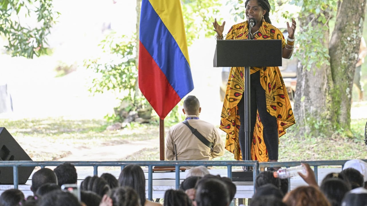 La vicepresidenta colombiana, Francia Márquez, en el departamento del Cauca, Colombia, el 28 de febrero de 2025 (Foto de JOAQUIN SARMIENTO / AFP)