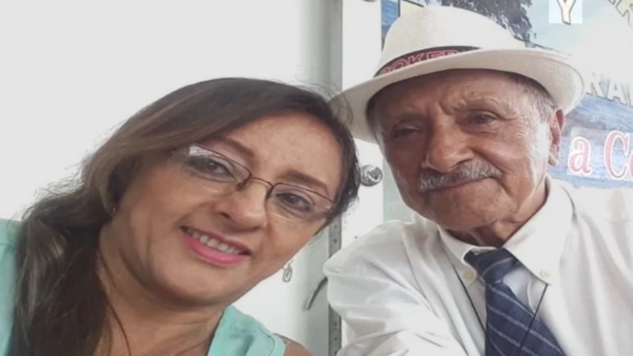 Luz Amparo Moscoso Palomino y su papá, Julio César Moscoso Echeverry.