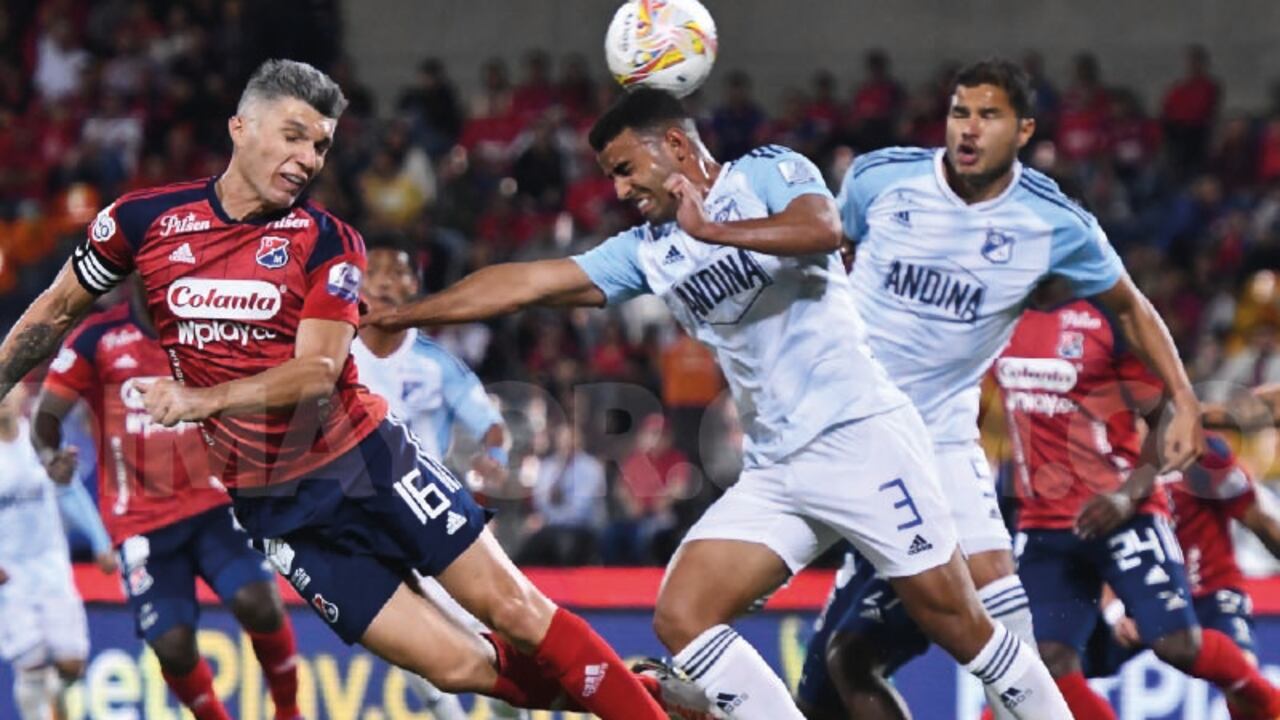 Segundos antes del gol del empate de Medellín ante Millonarios.