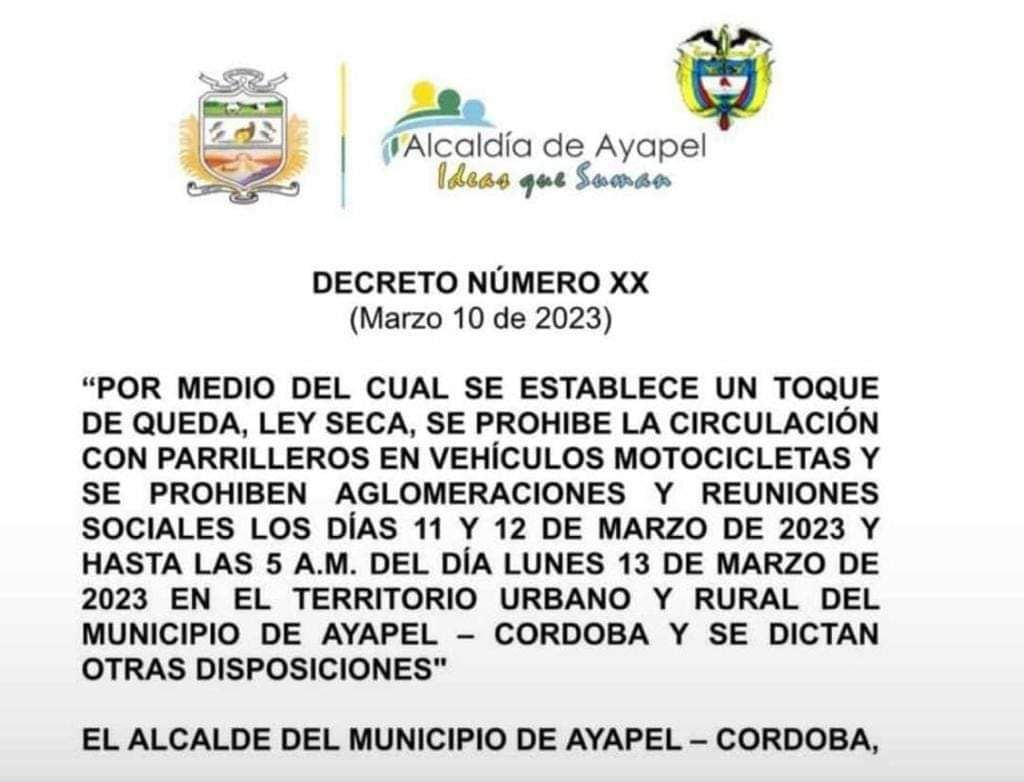 Decreto Ayapel