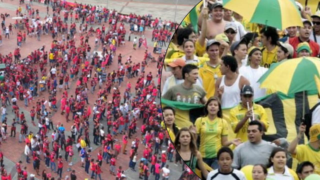 Hinchas del Cúcuta y Bucaramanga.