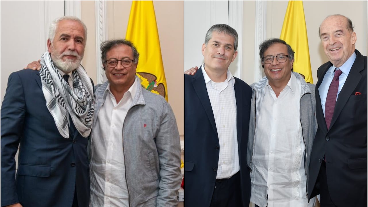 Presidente Petro con los embajadores de Palestina e Israel