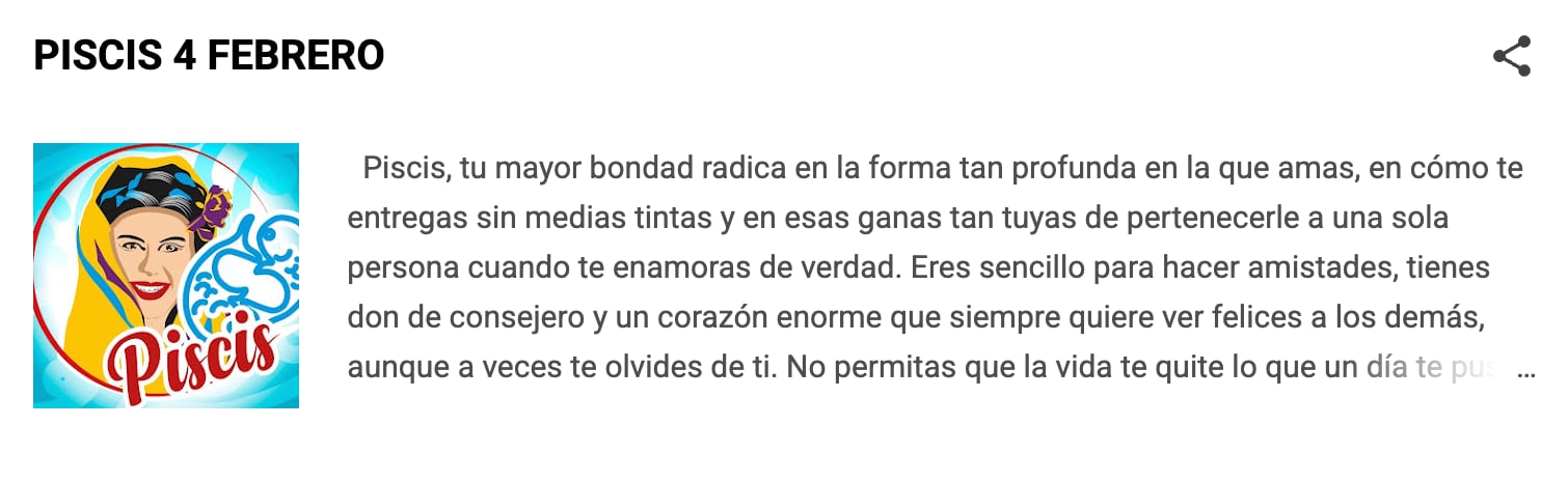 Horóscopo para Piscis según Nana Calistar el día de hoy