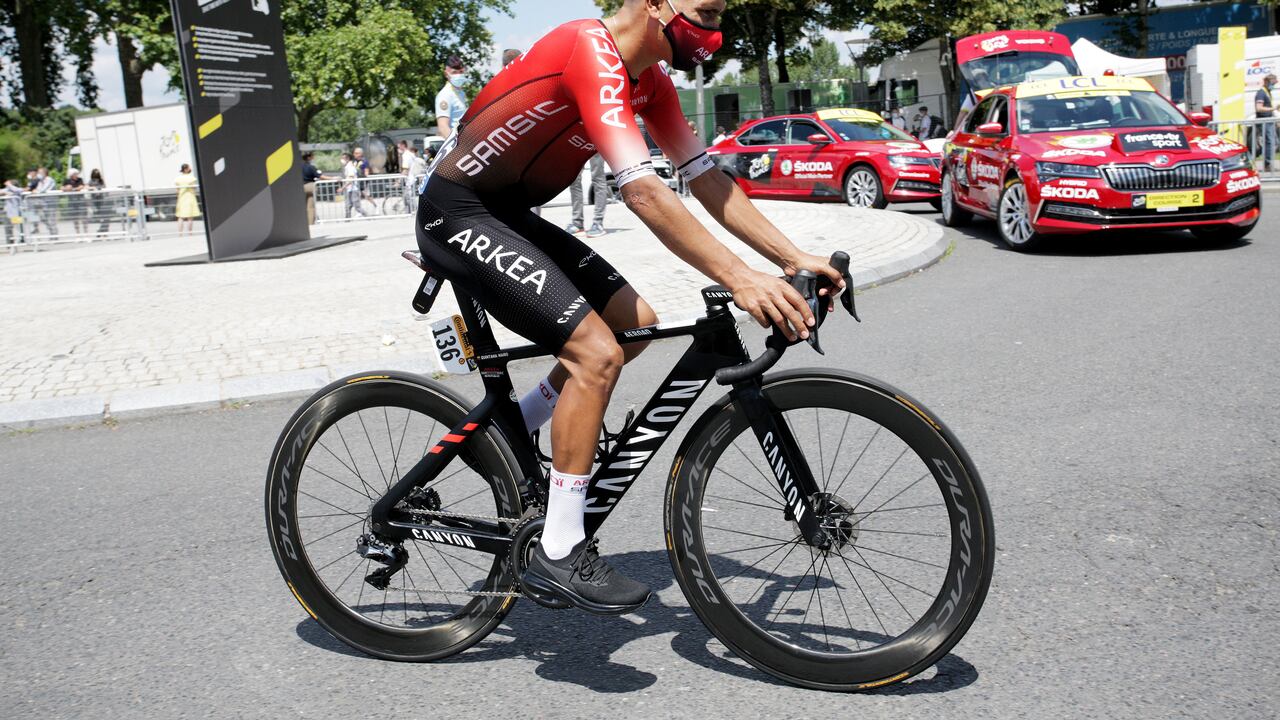 El colombiano Nairo Quintana del equipo Arkea Samsic en Tours